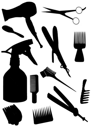 Raj's hairdressing tools